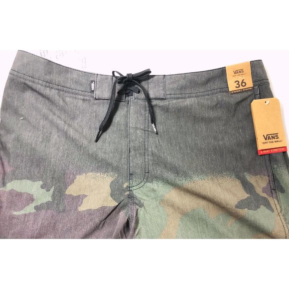 SOLD VANS Black Newland Camo Print Board Shorts - Picture 6 of 9